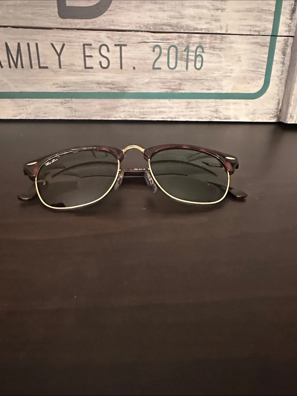 Ray-Ban Browline Sunglasses in Brown and Gold